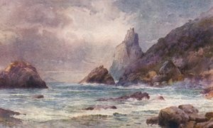 Nový Zéland: Bream Head, Whangarei Heads (barevná litografie)