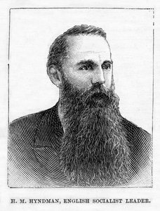 H.M. Hyndman, zakladatel první britské socialistické politické strany, ilustrace z 