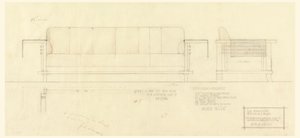 Living Room Davenport, Henry J. Allen Residence, Wichita, Kansas od Frank Lloyd Wright