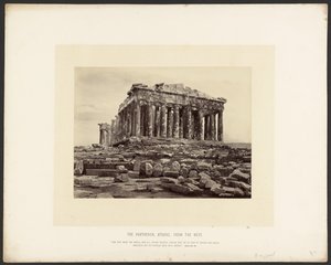 Parthenon, Athény, ze západu