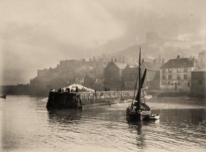 Pohled na přístav, Whitby, North yorkshire. 1884 (foto)