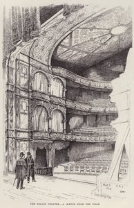 Interiér Palace Theatre, Londýn (litho) od Frank Murray