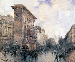 Arc de Triomphe de la Porte St-Denis, Paříž, c1875-1926