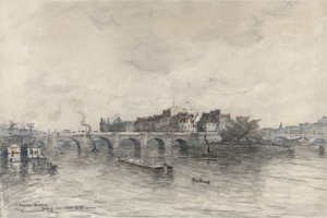 Ostrov, Paříž (Pont Neuf) od Frank Myers Boggs