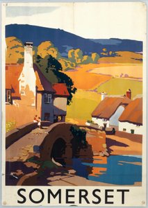 "Somerset", plakát GWR, cca 30. léta 20. století (tisk) od Frank Newbould