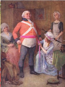 Gabriel Varden (Barnaby Rudge) (barevná litografie) od Frank Reynolds