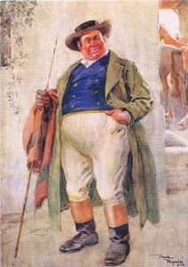 Pan Weller senior (Pickwickovy noviny) (barevná litografie) od Frank Reynolds