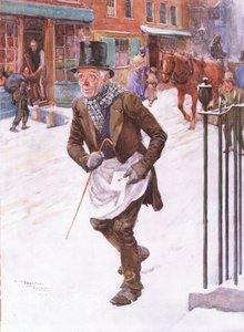 Trotty Veck (The Chimes) (barevná litografie) od Frank Reynolds