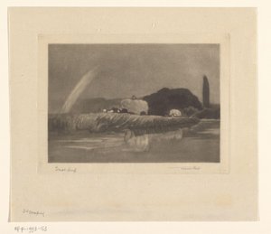 Balíky sena na vozech na břehu Temže Senoseč na Temži poblíž Wargrave od Frank Short (signed by artist)