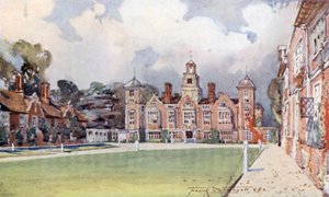Blickling Hall (barevná litografie)