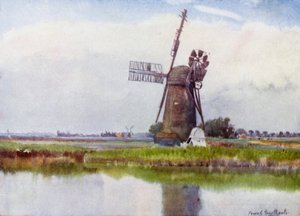 Norfolk Broads: Mill Country nad Stokesby (barevné lito)