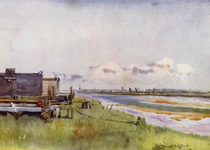 Norfolk Broads: Yarmouth z Breydonu (barevné lito) od Frank Southgate