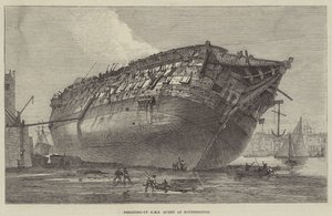 Rozbití HMS Queen v Rotherhithe od Frank Watkins