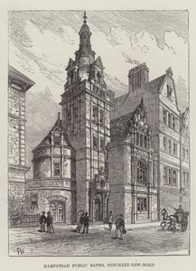 Hampstead Public Baths, Finchley-New-Road od Frank Watkins