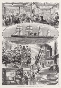 The Anchor Line SS Austral, Trial Trip z Glasgow (rytina) od Frank Watkins
