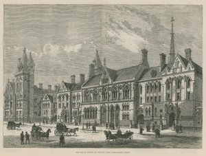 The Royal Court of Justice: The Carey Street front (rytina) od Frank Watkins