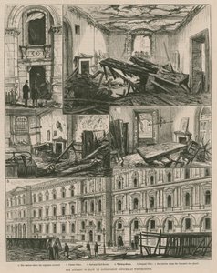 Pokus vyhodit do povětří vládní úřady ve Westminsteru (rytina) od Frank Watkins