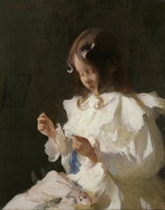 Portrét dítěte šití od Frank Weston Benson