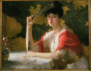Červená a zlatá od Frank Weston Benson