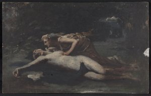 Pyramus a Thisbe, asi 1875 (olej na dřevě)