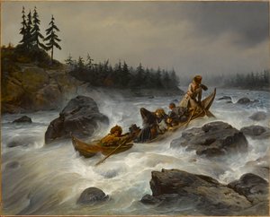 Vévoda z Orleansu na řece Muonio v Laponsku, srpen 1795, 1840. od François August Biard
