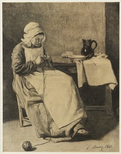 Pletení služebníků, 1861 od François Bonvin
