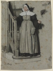List o přijetí, interiér kláštera, c. 1867. od François Bonvin