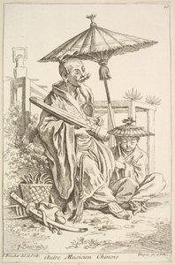 Další čínský hudebník, 1738-45. od François Boucher
