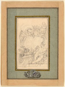 Armorial Bookplate pro Crozata, barona de Thiers od François Boucher