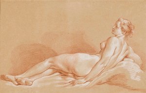 Boucher - Ležící mladá žena od François Boucher