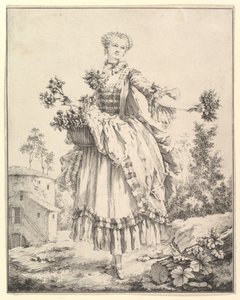 Květinářka, 18. století. od François Boucher