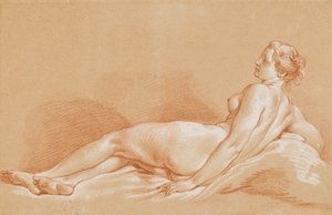 mladá žena vleže od François Boucher