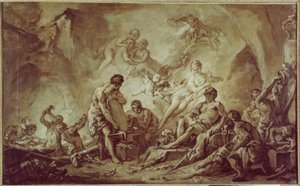 Kovárny na Vulkánu od François Boucher