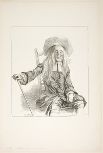 Muž sedící na židli od François Boucher