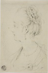 Profilová busta mladé ženy od François Boucher