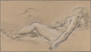 Ležící nymfa od François Boucher