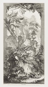 Rocaille [Rokokový design] in Nouveaux Morceaux pour des paravents [Nové koncepty pro paravány] od François Boucher