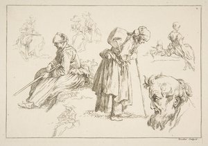List skic, 1753. od François Boucher