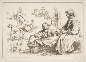 List skic, 1753. od François Boucher