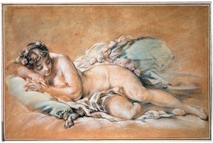 Spící mladá žena, 1758. od François Boucher