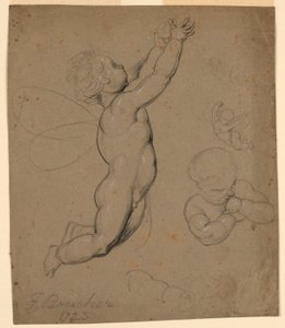 Studie putti od François Boucher