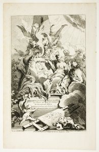 Grácie na Watteauově hrobce od François Boucher