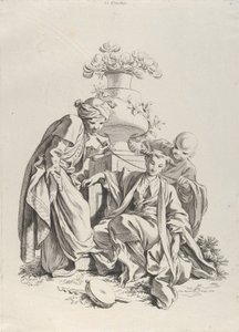 Dotek, z Pěti smyslů, 1720-70. od François Boucher