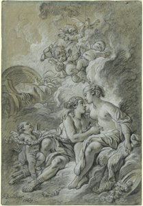 Venuše se opírá o svého drahého Adonise... od François Boucher