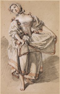 Mladá venkovská dívka tančí od François Boucher