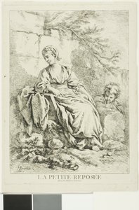 Mladá žena Odpočívá od François Boucher
