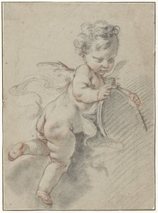 Plovoucí putto s toaletním zrcadlem od François Boucher
