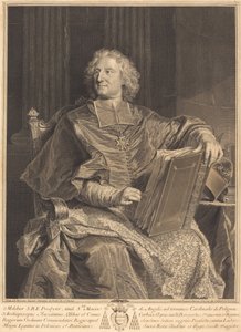 Kardinál z Polignacu od François Chereau I after Hyacinthe Rigaud