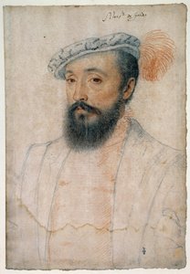 Portrét monsignora z Gordes (1513 - 1578). Kreslení krve a černého kamene od Clouet Francois (1515-1572) od François Clouet