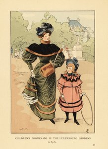 Dětská promenáda v Lucemburských zahradách v roce 1893 od François Courboin